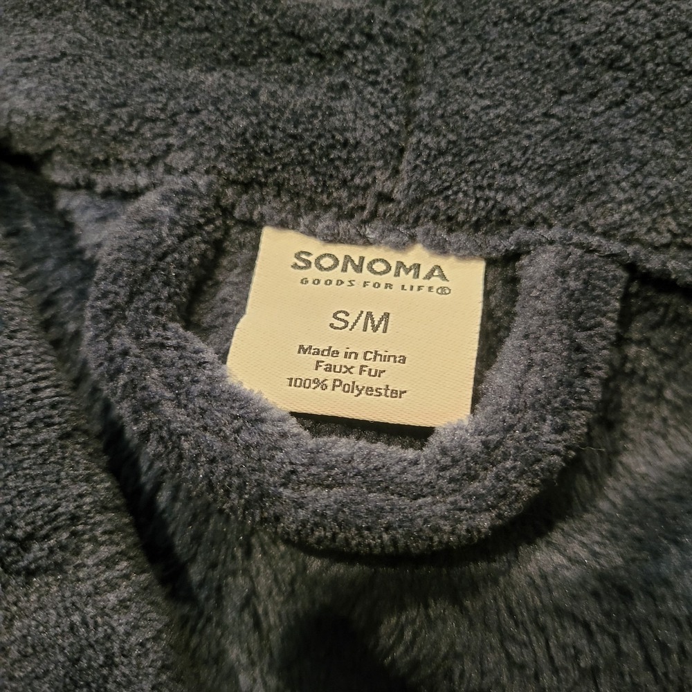 SONOMA Goods for Life Women's Sleepwear Robe Soft, Size M, Deep Navy Blue - Picture 6 of 13
